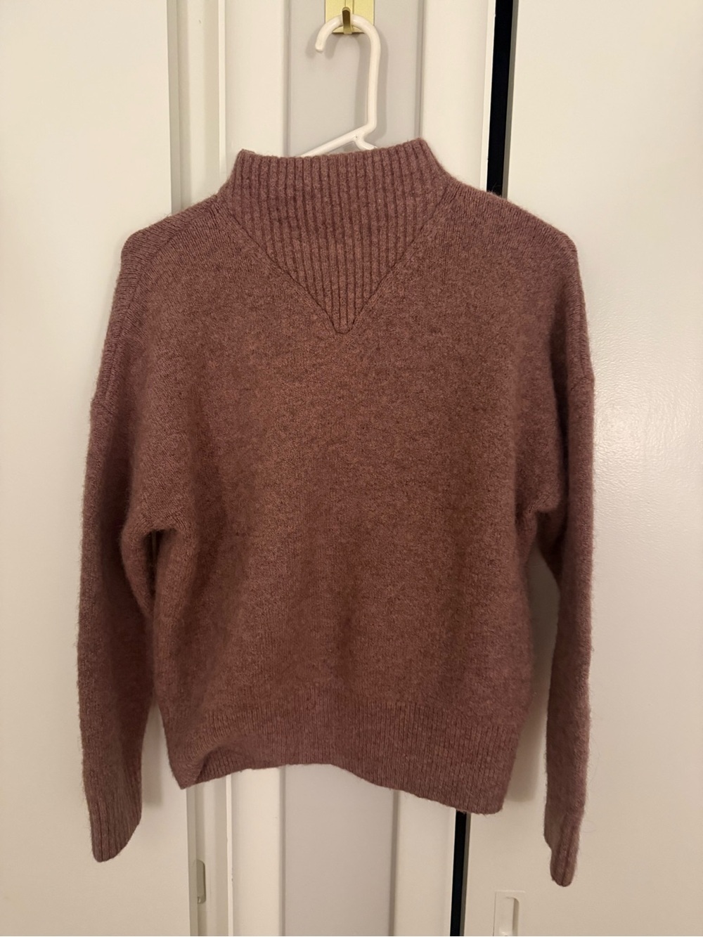 Madewell Dusty Rose Mock Neck Sweater